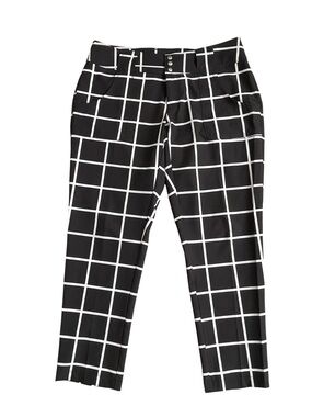 Jofit Plaid Windowpane Golf Tennis Pants Women’s Size 8 Black White Lightweight